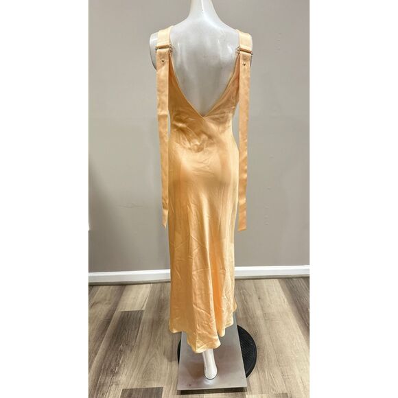 NWT Acler Sleeveless V-Neck Wycombe Midi Dress Buttermilk Size 2 $495 - Picture 7 of 10